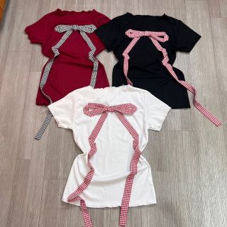 Áo thun kiểu nữ đính nơ dài _ Như Ý Boutique