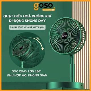 [Hot]Quạt Tích Điện Gấp Gọn SUPER Cấp Độ Gió Sử Dụng Pin Sạc, Quạt Để Bàn Mini Cổng Sạc USB Tiện Dụng giá sỉ