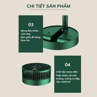 [Hot]Quạt Tích Điện Gấp Gọn SUPER Cấp Độ Gió Sử Dụng Pin Sạc, Quạt Để Bàn Mini Cổng Sạc USB Tiện Dụng