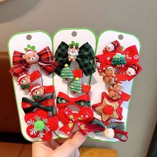 VĨ 5 KẸP MÁI NOEL PHỐI NƠ HOA -908