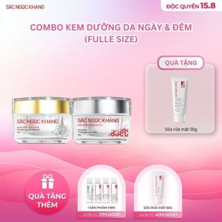 COMBO KEM DƯỠNG DA NGÀY VÀ ĐÊM - MỜ NÁM & DƯỠNG TRẮNG - SẮC NGỌC KHANG