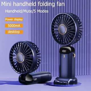 [Lẻ=sỉ] 5 Chế Độ Quạt Cầm Tay mini Di Động Có Thể Gập Lại Quạt Nhỏ Màn Hình Kỹ Thuật Số Sinh Viên Văn Phòng Quạt Nh giá sỉ