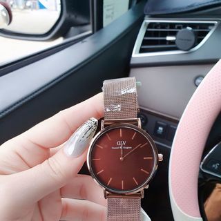 SALE ĐỒNG HỒ NAM THỜI TRANG D.W DÂY LƯỚI MÀU SOCOLA
