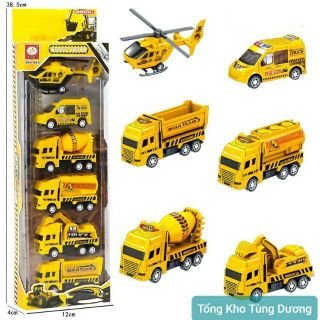 [Sỉ lh] Set 6 ô tô mô hình công trình xây dựng cho bé giá sỉ