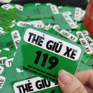 Thẻ giữ xe ép plastic. Combo 100 thẻ