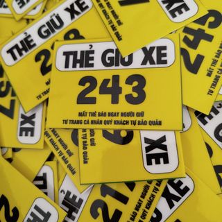Thẻ giữ xe ép plastic. Combo 100 thẻ