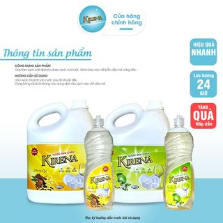 Nước rửa chén hương chanh Kirena 450ml