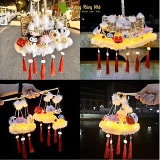 Lồng đèn trung thu, lồng đèn giỏ nhựa hình thú kèm đèn  CTB800 - BECHIP