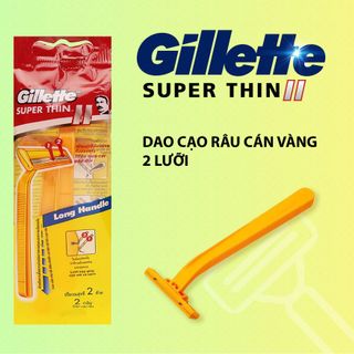 Dao cạo râu cán vàng Gillette Super Thin giá sỉ