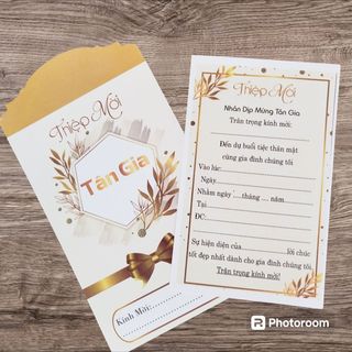Thiệp tân gia viết tay