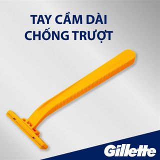 Dao Cạo râu cán vàng 2 lưỡi Gillette Super Thin II (gói 5+1)