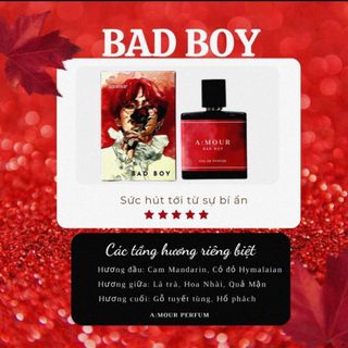 Tinh Dầu Nước Hoa Nam A:mour Bad Boy Hương Thơm Quyến Rũ, Sang Trọng 30ml - dạng xịt