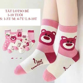 SET 5 ĐÔI TẤT GẤU LOTSO CHO BÉ- TÚI ZIP