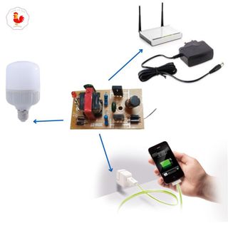 Mạch tăng áp 12v lên 220v cho đèn led,sạc điện thoại, adapter wifi