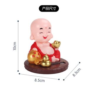 Tượng Phật, Chú Tiểu Gõ Mõ Tụng { Tuòng Thuận} Trang Trí Taplo Ô Tô, Bàn Thờ, Bàn Làm Việc