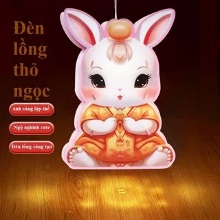 Lồng Đèn Trung Thu Led 3d Hình Con Thỏ Ngọc, lồng đèn trung thu thỏ ngọc - An Toàn Cho Các Bé Sử Dụng CTB802 - BECHIP