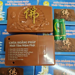 Máy Niệm Phật 7 Bài nâu gồm 2 pin