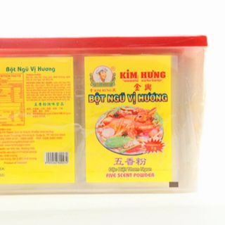 Bột Gia Vị Ngũ Vị Hương Kim Hưng Hộp Nhựa gói 5g Hộp 100 gói Thùng 12 hộp giá sỉ