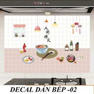 DECAL DÁN BẾP 60*90CM- LAU CHÙI ĐƯỢC