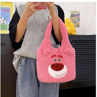 TÚI TOTE GẤU HỒNG NÚT TRẮNG GẤU LOTSO