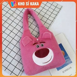 TÚI TOTE GẤU HỒNG NÚT TRẮNG GẤU LOTSO giá sỉ