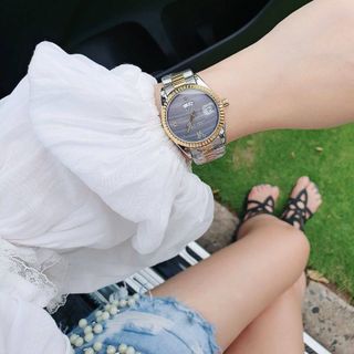 SALE ĐỒNG HỒ NAM NỮ RÔ LE DÂY ĐÚC ĐẶC MẶT CÓ LỊCH THỨ 4