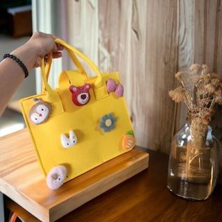 TÚI DẠ ĐÍNH ICON GẤU LOTSO SIZE: 30*30CM
