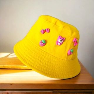 MŨ VÀNH VÀNG BUCKET GẤU DÂU 1-4 TUỔI- KAKI