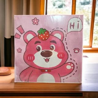 TRANH ĐÍNH ĐÁ GẤU DÂU SIZE 30*30CM giá sỉ