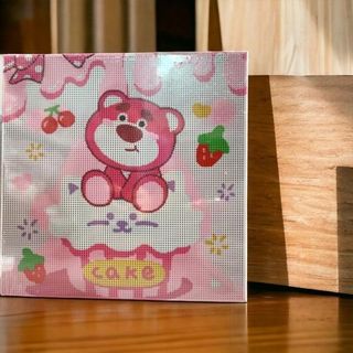 TRANH ĐÍNH ĐÁ GẤU DÂU SIZE 30*30CM giá sỉ