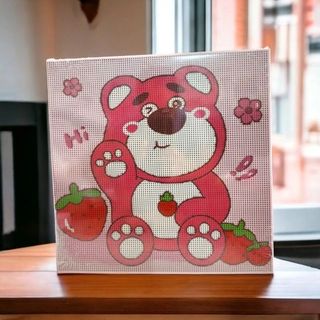 TRANH ĐÍNH ĐÁ GẤU DÂU SIZE 30*30CM