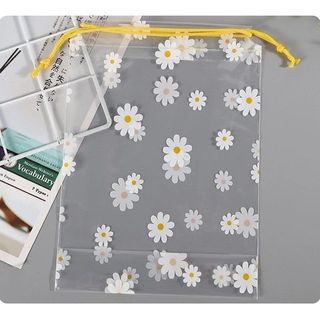 10 TÚI RÚT ĐỰNG ĐỒ VẬT DỤNG CÁ NHÂN HOA CÚC 20*16CM