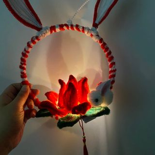 Lồng Đèn Hoa Sen kẽm nhung