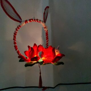 Lồng Đèn Hoa Sen kẽm nhung