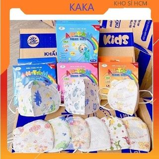 THÙNG 30 HỘP KHẨU TRANG MẶT GẤU MẦM CHỒI LÁ CHO BÉ 1-5 TUỔI
