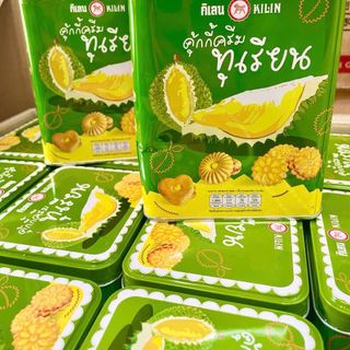 Bánh quy nhân sầu riêng Kilin 400g Thái Lan hộp thiếc