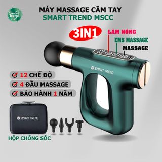 Máy massage cầm tay Smart Trend MSCC 3 trong 1 "Massage - Chườm Nóng - Xung Điện" 4 đầu mát-xa, 12 chế độ massage giá sỉ