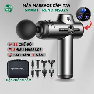 Máy massage cầm tay Smart Trend MS32N, 32 chế độ massage, 8 đầu mát xa, hộp chống sốc giá sỉ