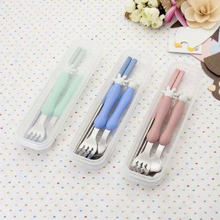 Bộ muỗng nĩa tập ăn cho bé