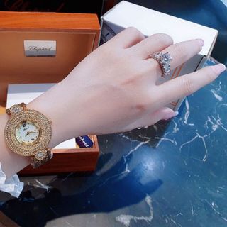 ĐỒNG HỒ NỮ THỜI TRANG CHOPA MẶT VIỀN 3 VÒNG HỘT SIZE 35mm 5