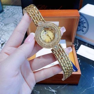 ĐỒNG HỒ NỮ THỜI TRANG CHOPA MẶT VIỀN 3 VÒNG HỘT SIZE 35mm 5