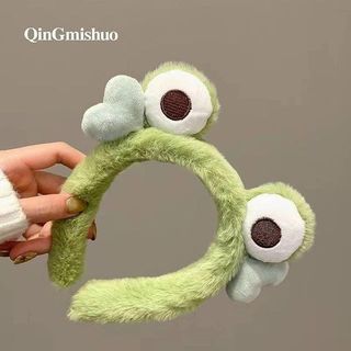 BỜM CÀI TÓC 2 TIM MẮT ẾCH XANH LÁ