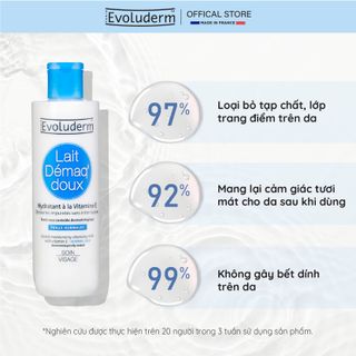 Sữa rửa mặt tẩy trang Evoluderm chính hãng bổ sung vitamin E 250ml
