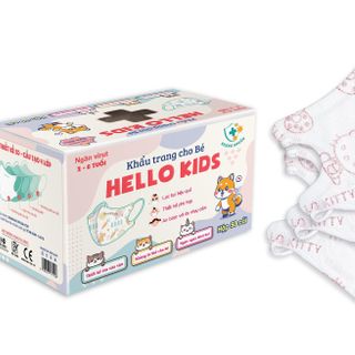 Khẩu Trang Trẻ Em 3D Hello Kids Nhiều Họa Tiết Đáng Yêu (H/50cái) - Y Tế Thành Phát
