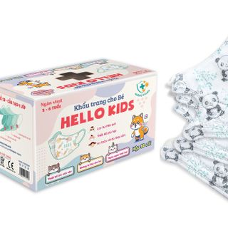 Khẩu Trang Trẻ Em 3D Hello Kids Nhiều Họa Tiết Đáng Yêu (H/50cái) - Y Tế Thành Phát