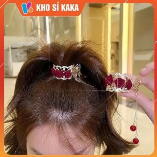 KẸP ĐUI NGỰA HOA HỒNG TUA RUA