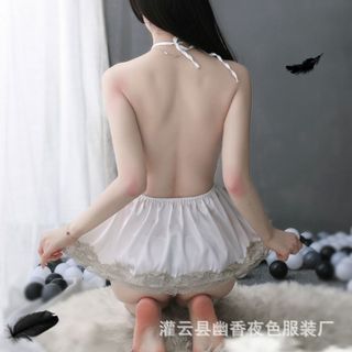 Đầm ngủ lụa pha sexy hở ngực phối ren