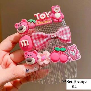 SET 3 SƯỢC TÓC MÁI GẤU HỒNG LOTSO