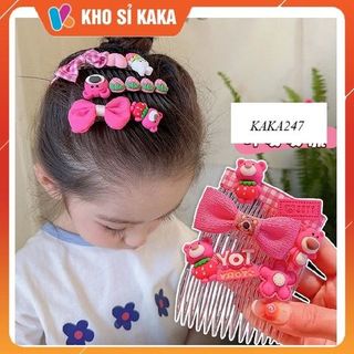 SET 3 SƯỢC TÓC MÁI GẤU HỒNG LOTSO
