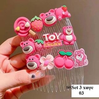 SET 3 SƯỢC TÓC MÁI GẤU HỒNG LOTSO giá sỉ